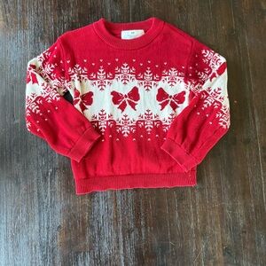 H&M Festive Red and Cream Sweater